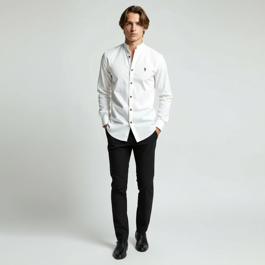 Men’s Collared Shirt with Button Placket