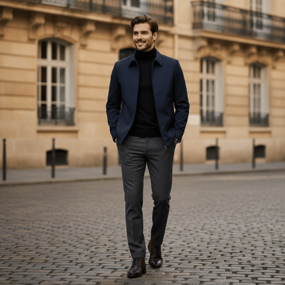 Men’s Jacket with High Collar