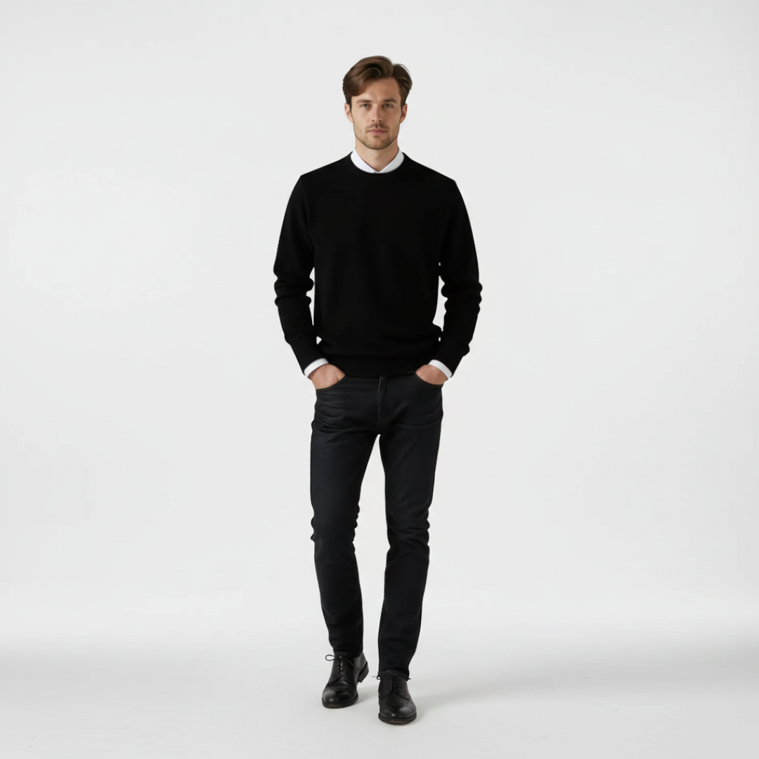 Men’s Long-Sleeve Round Neck Sweater
