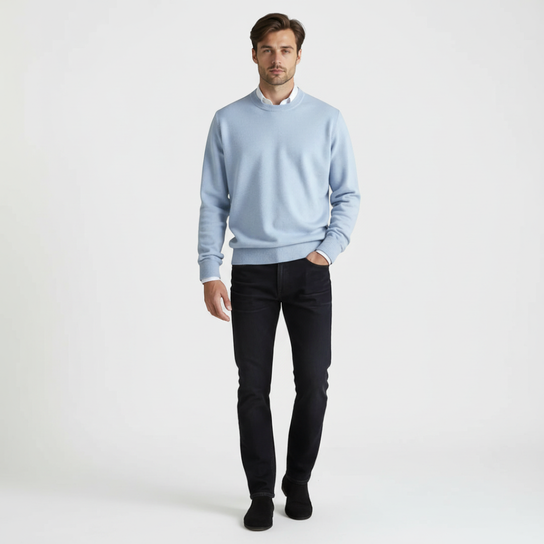 Men’s Long-Sleeve Round Neck Sweater