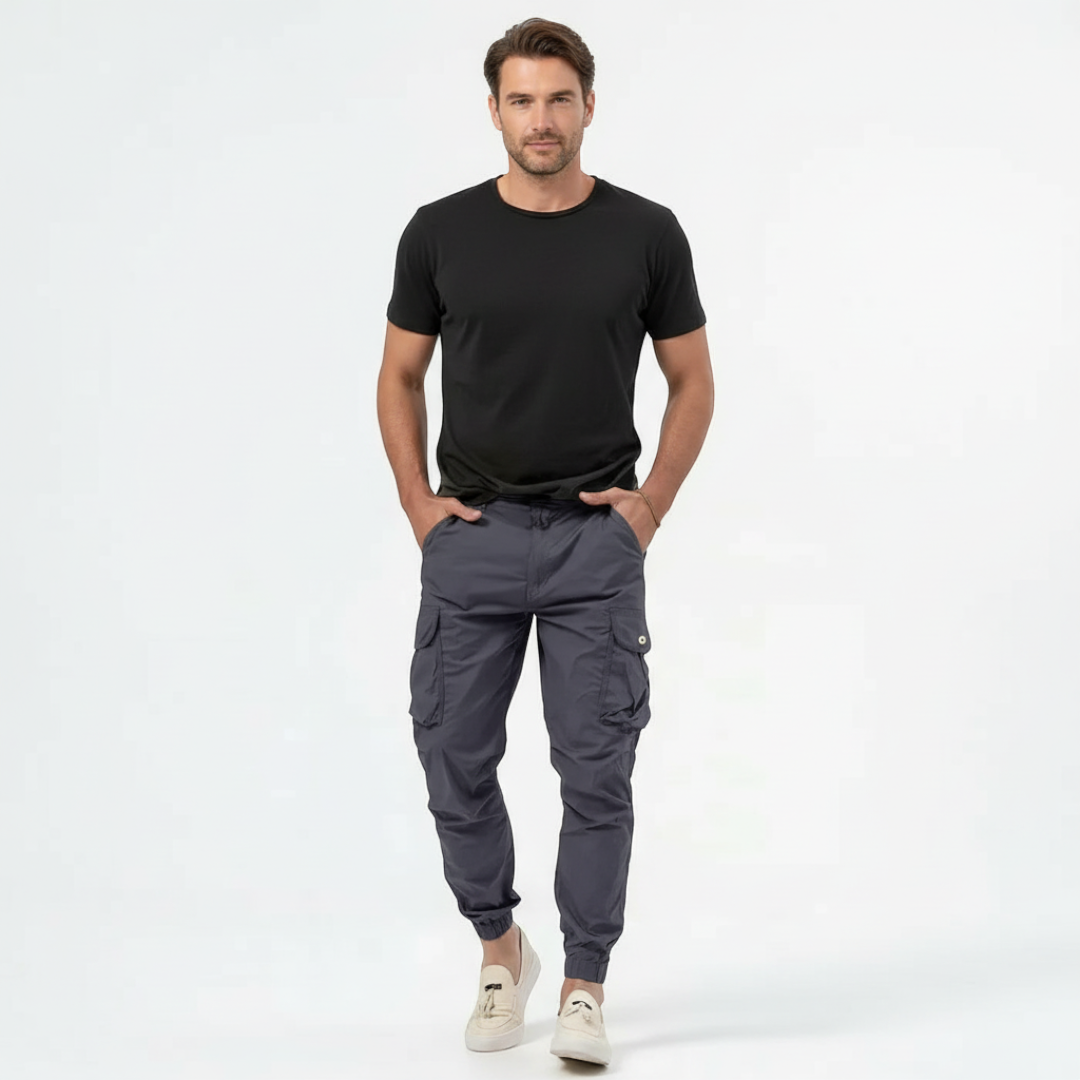 Men’s Cargo Trousers with Elasticated Cuffs