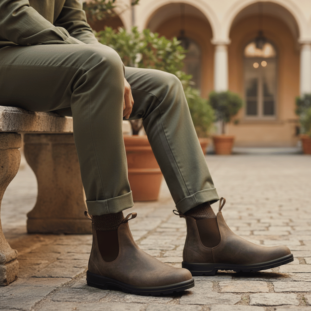Men’s Chelsea Boots, Slip-On Ankle Fit