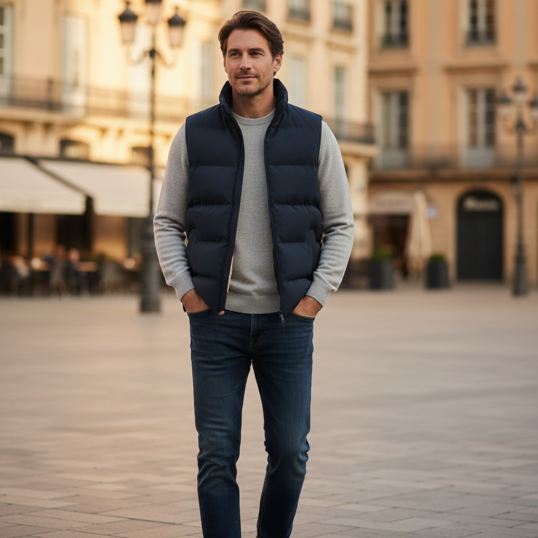 Men’s Sleeveless Zip Vest