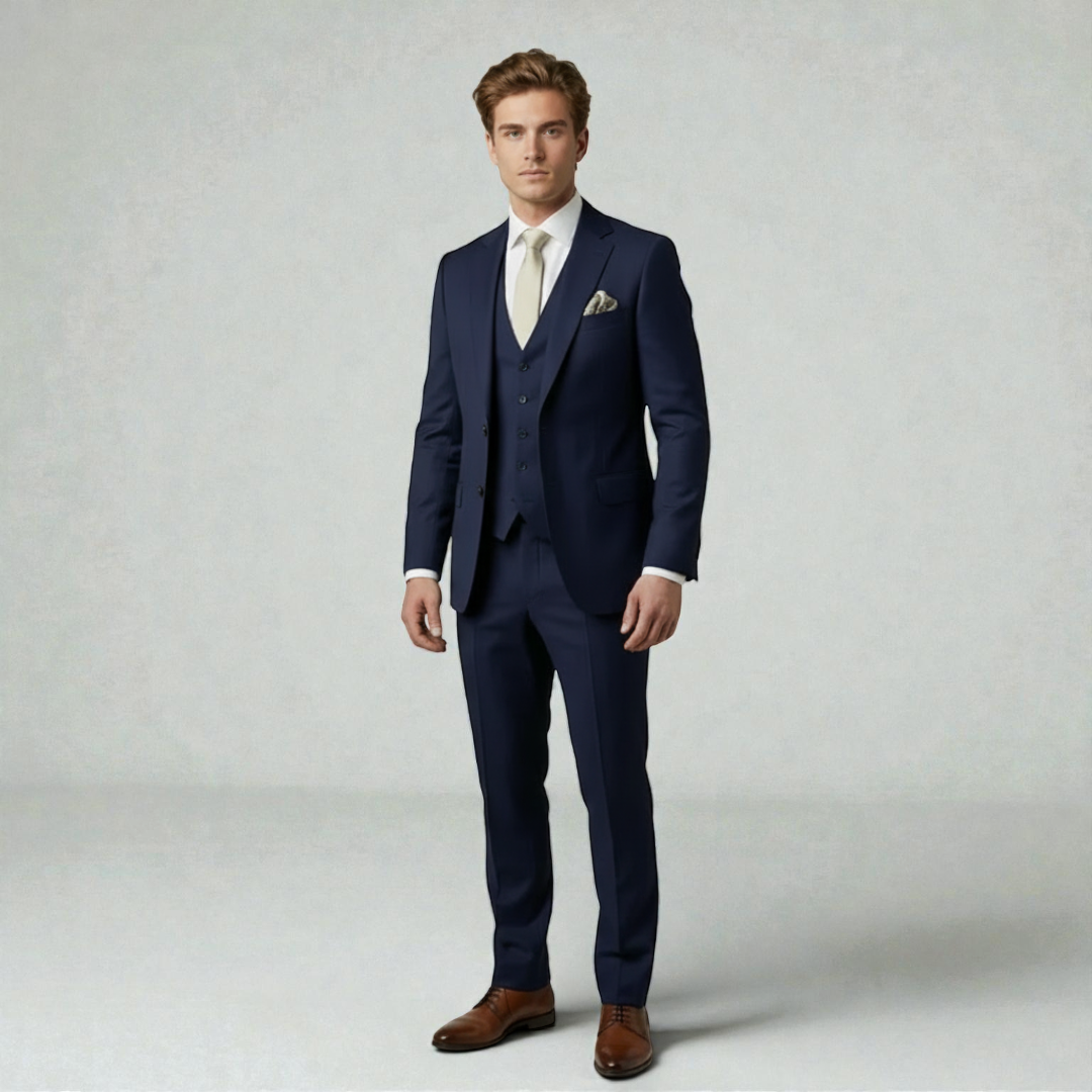 Men’s Structured Three-Piece Suit