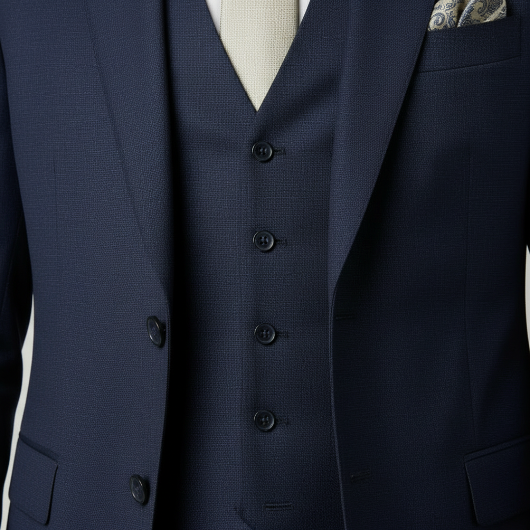 Men’s Structured Three-Piece Suit