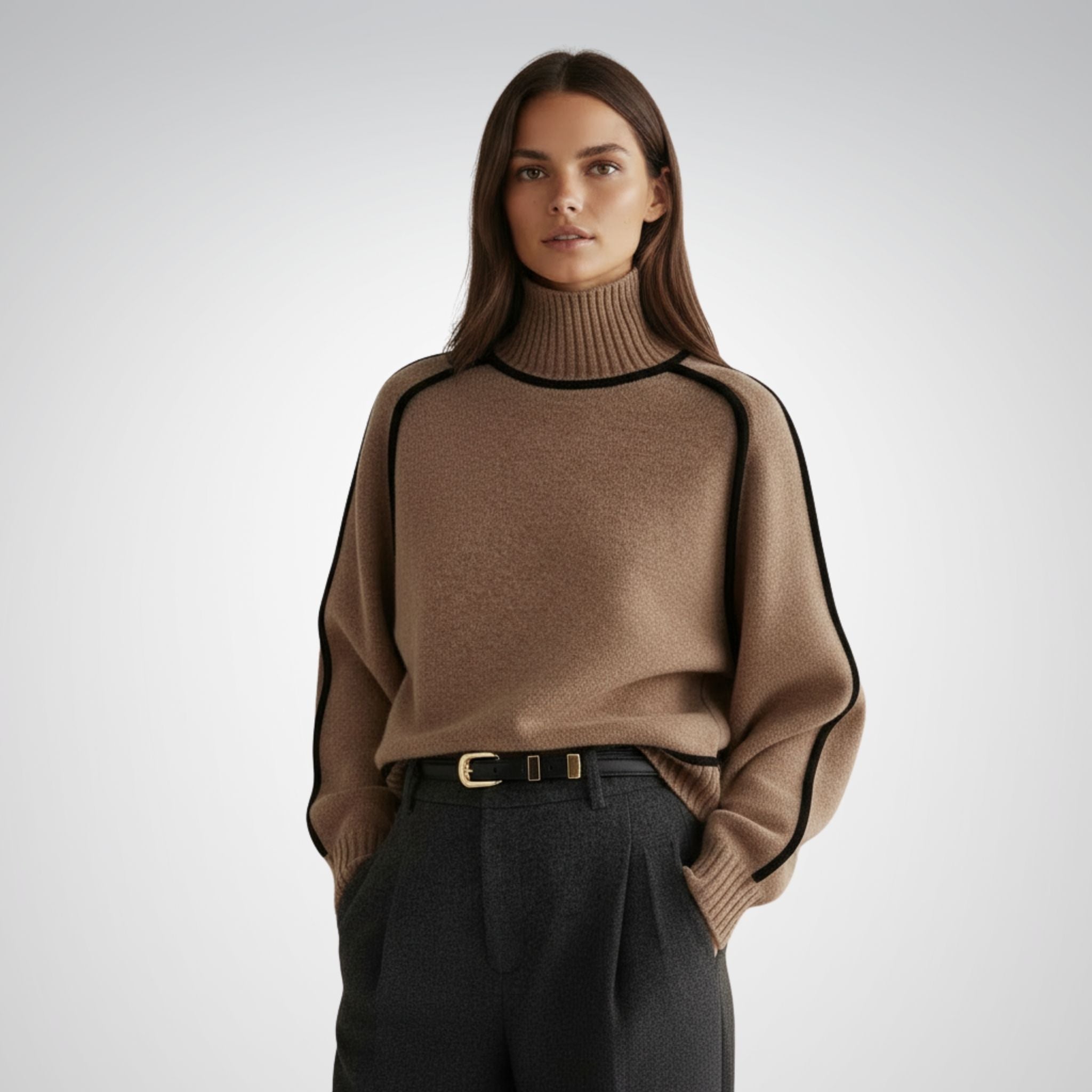 Women's Turtleneck Sweater | Winter Knit Top for Women