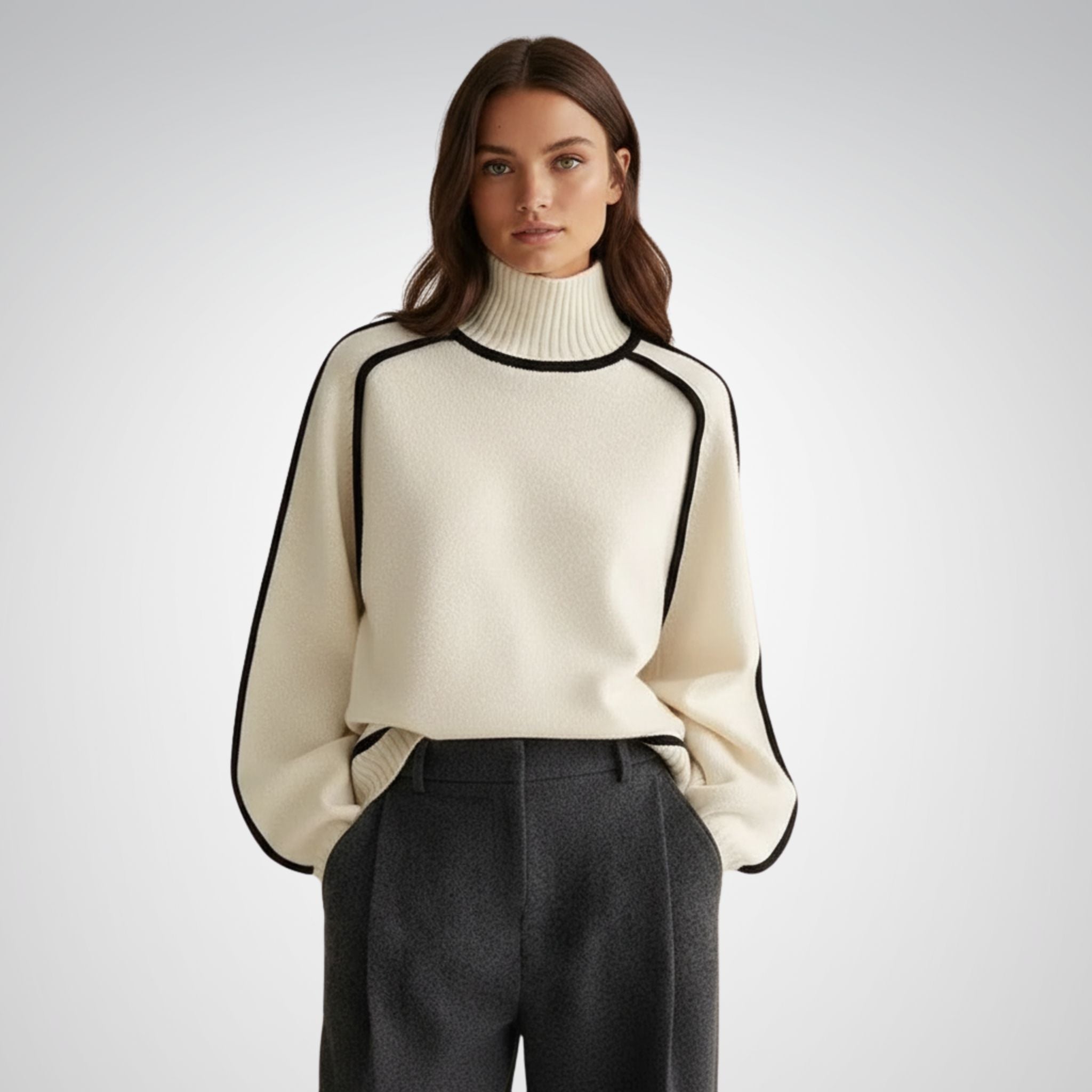 Women's Turtleneck Sweater | Winter Knit Top for Women