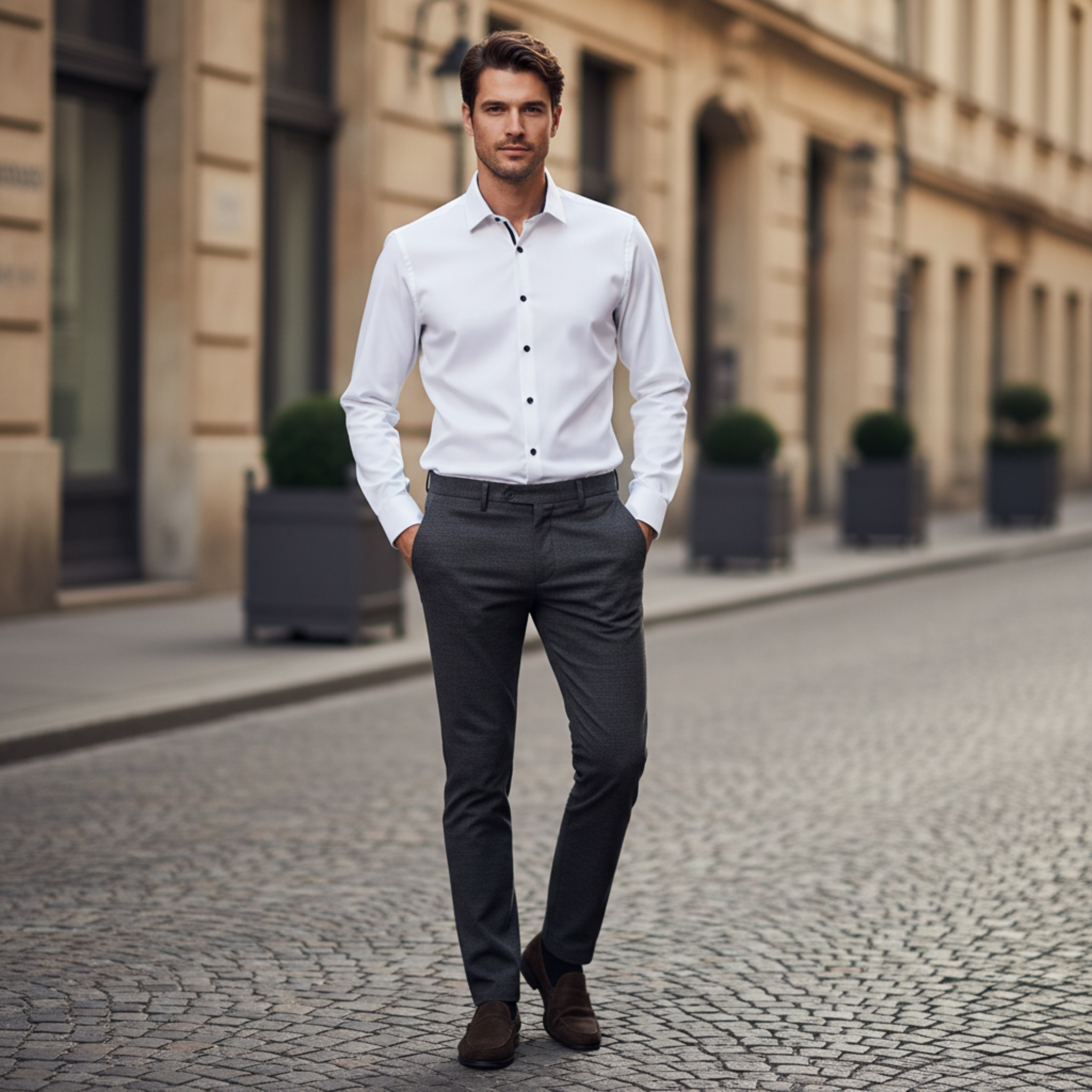 Men's Shirt | Structured Fit for Spring Wear