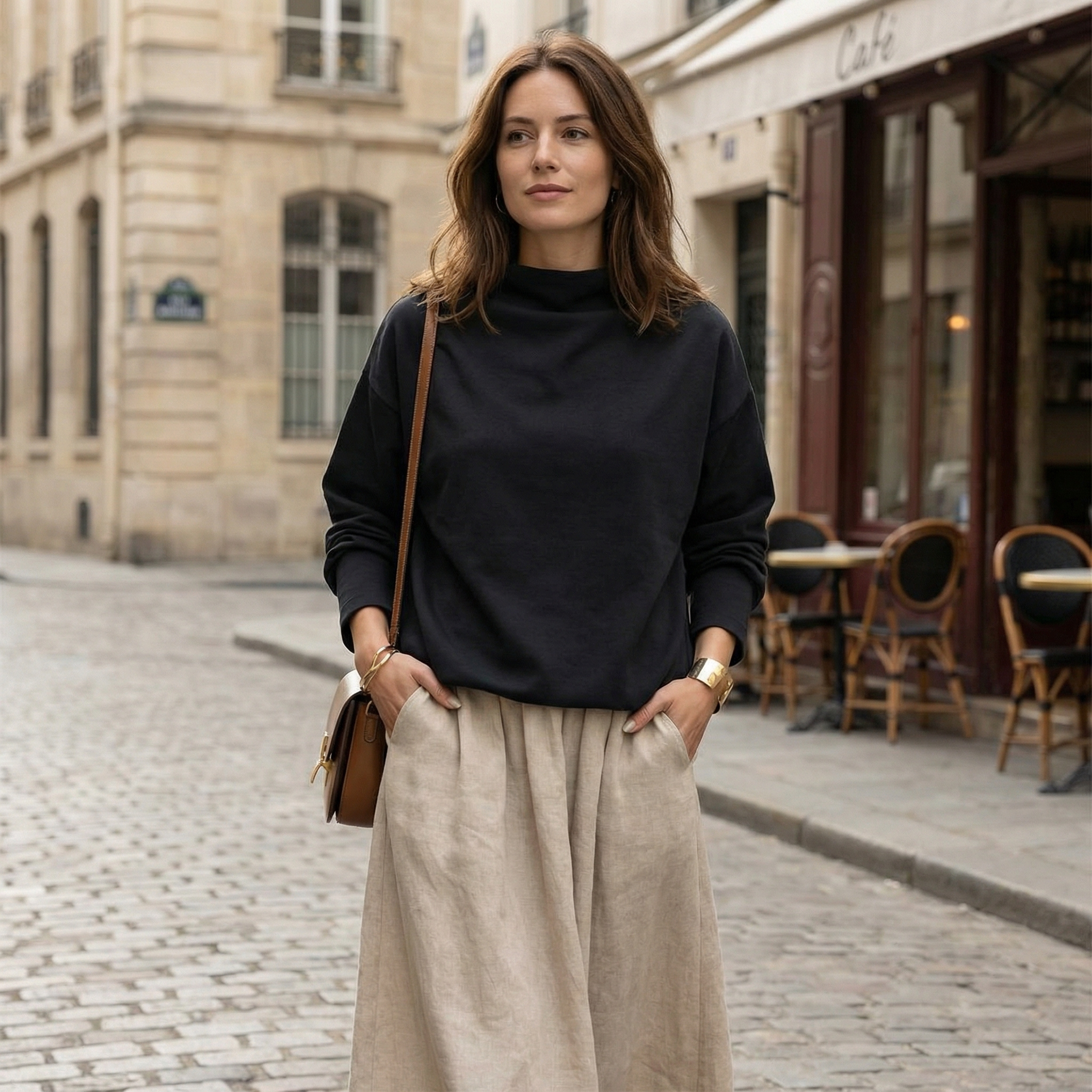 Women's Top | High-Neck Design