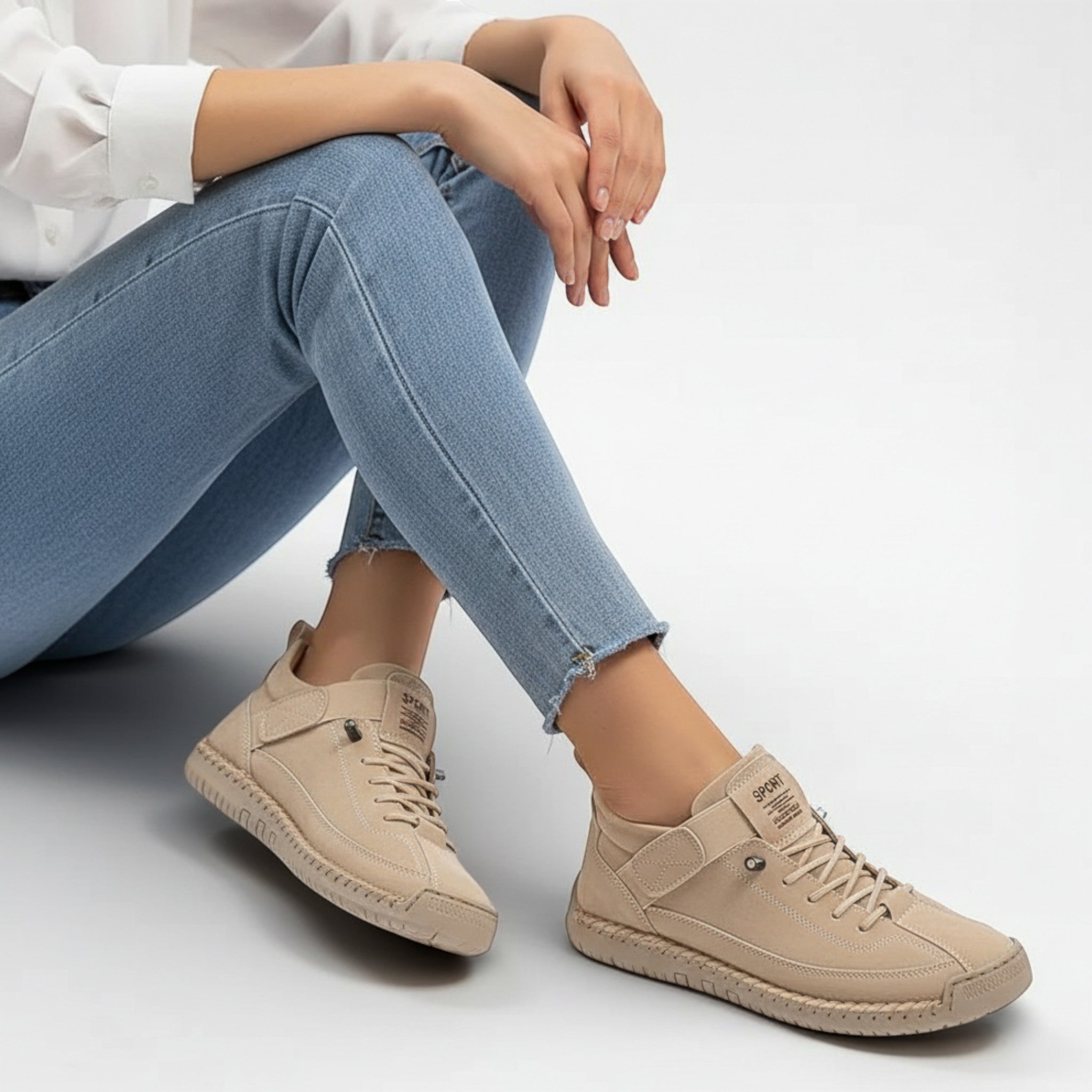 Women's Sneakers | Lace-Up Design, Synthetic Upper