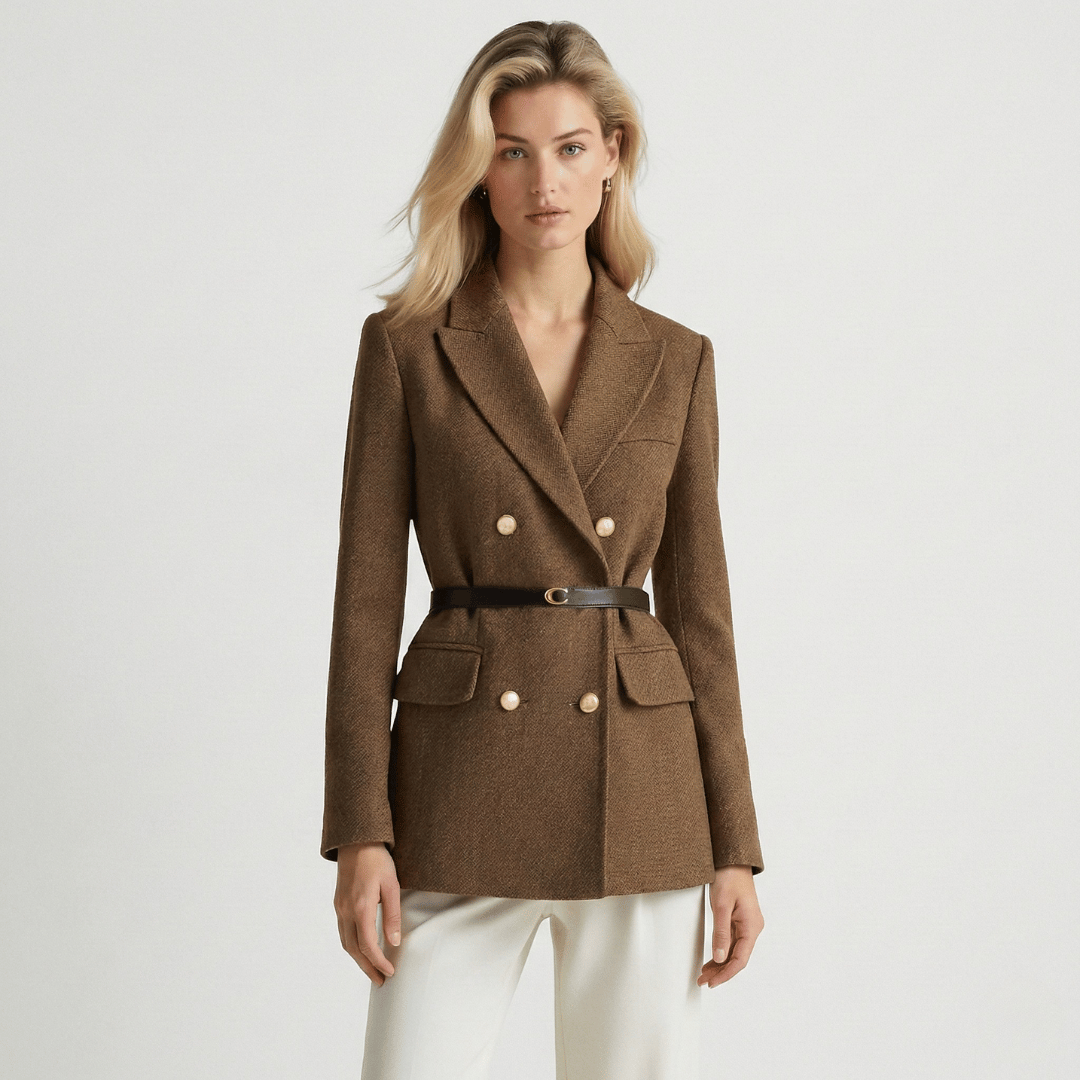 Women’s Button-Front Tweed Coat