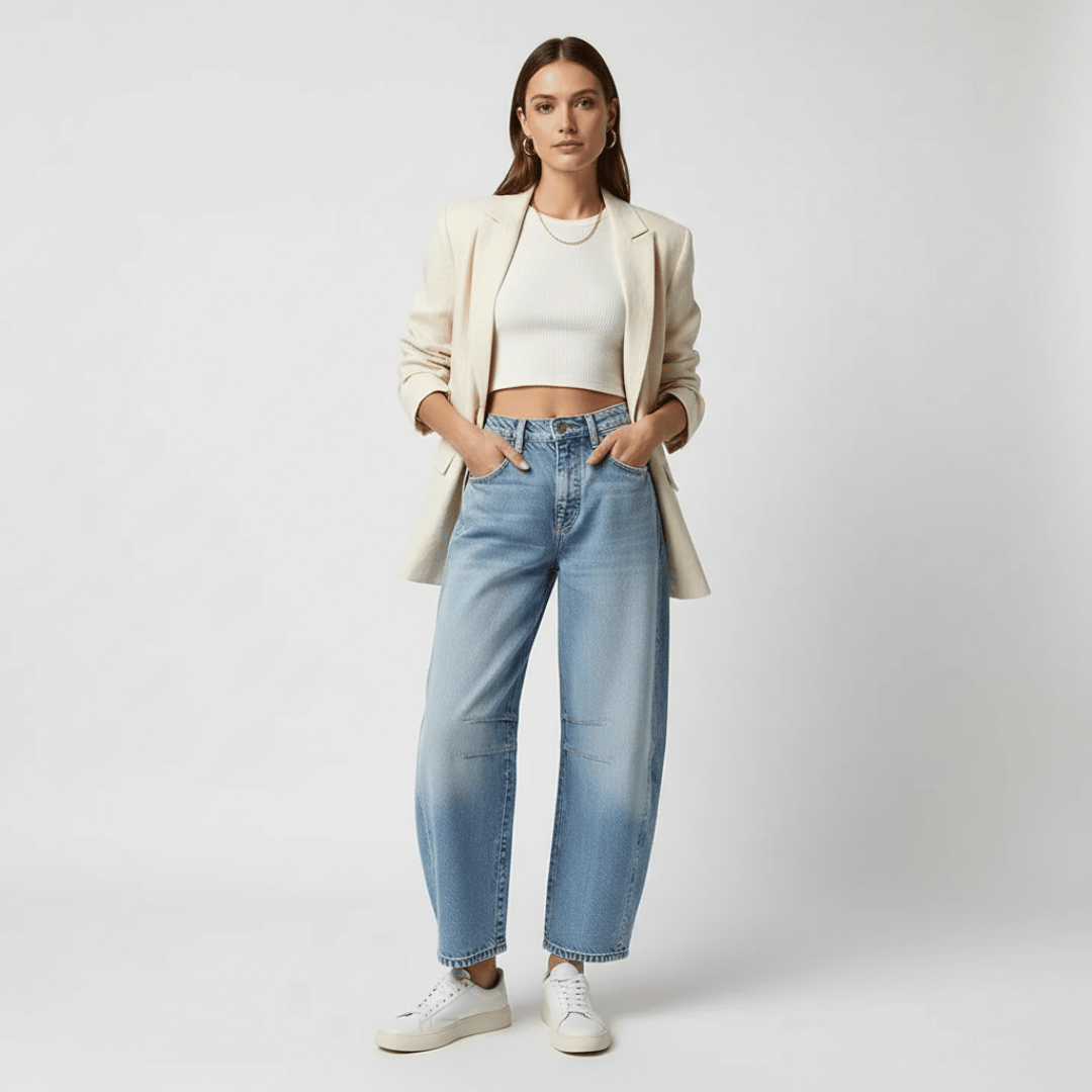 Women’s Wide-Leg Jeans with High Waist