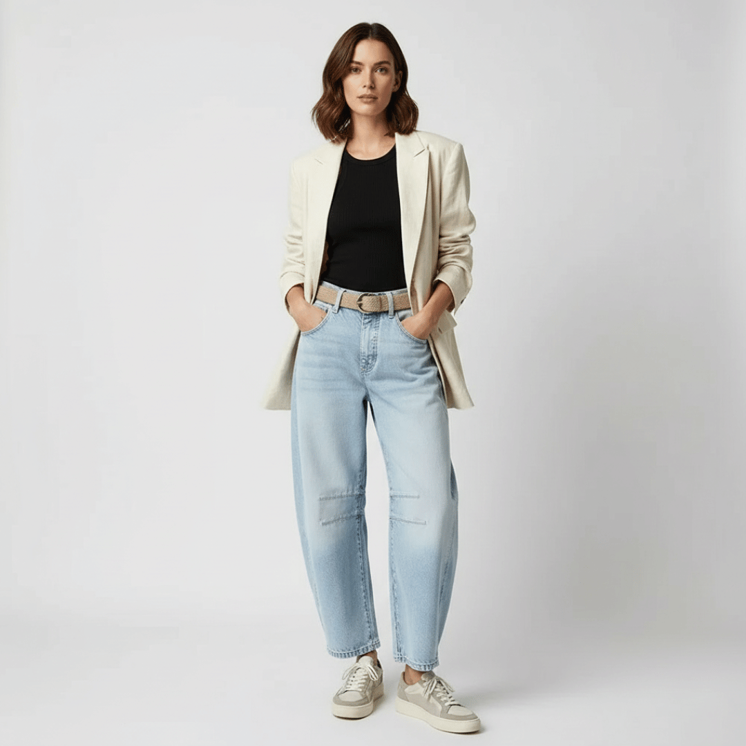 Women’s Wide-Leg Jeans with High Waist